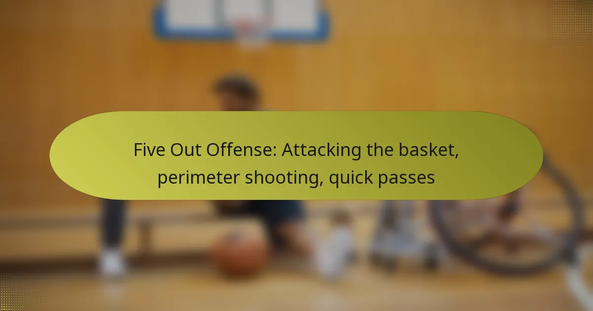 Five Out Offense: Attacking the basket, perimeter shooting, quick passes