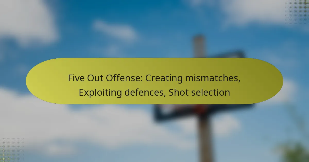 Five Out Offense: Creating mismatches, Exploiting defences, Shot selection