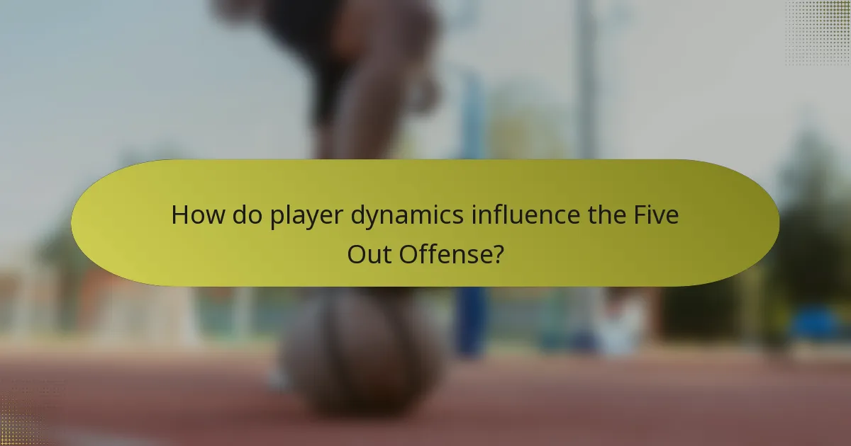 How do player dynamics influence the Five Out Offense?
