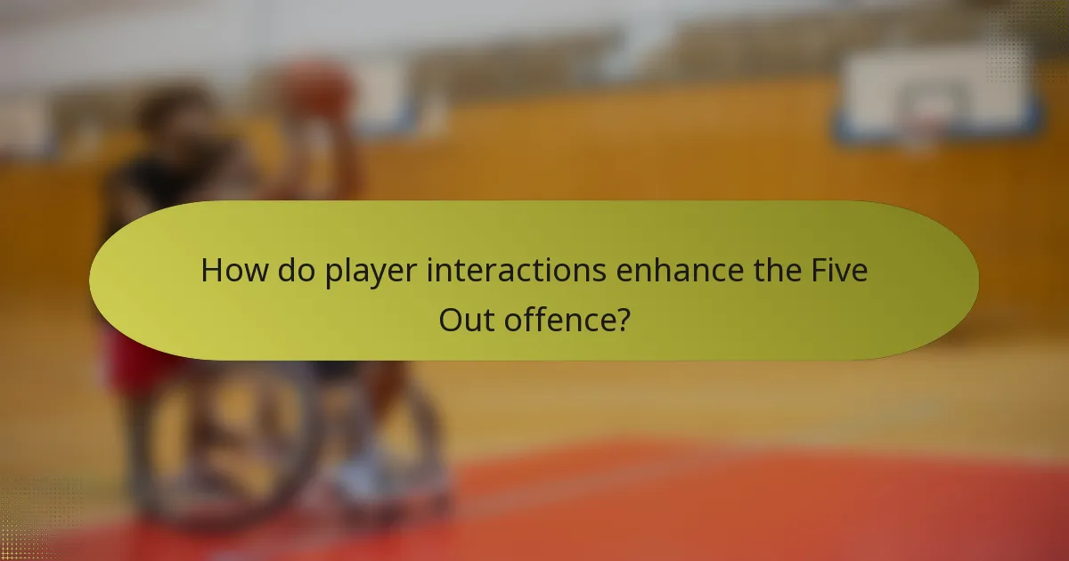 How do player interactions enhance the Five Out offence?