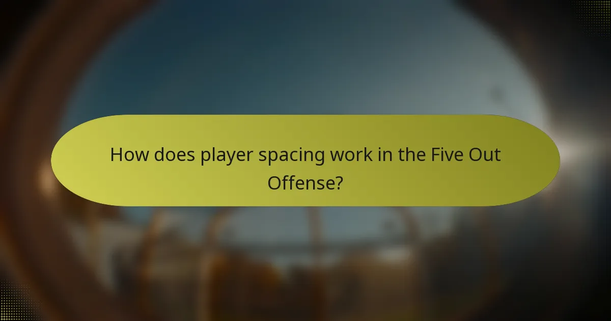 How does player spacing work in the Five Out Offense?