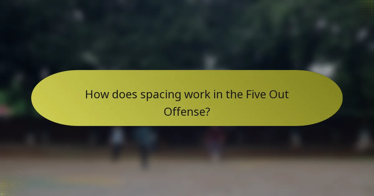 How does spacing work in the five out offense?