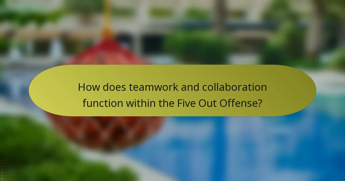 How does teamwork and collaboration function within the Five Out Offense?
