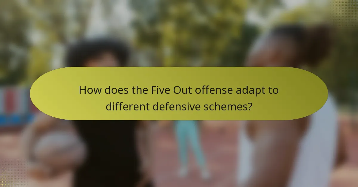 How does the Five Out offense adapt to different defensive schemes?