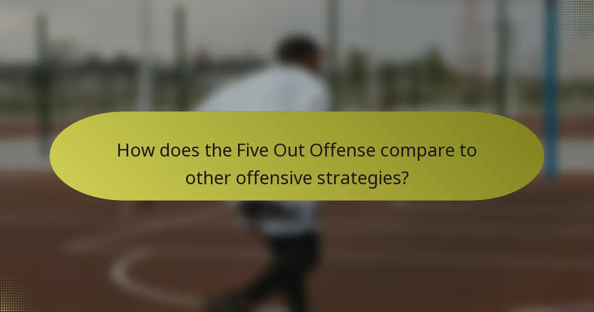 How does the Five Out Offense compare to other offensive strategies?