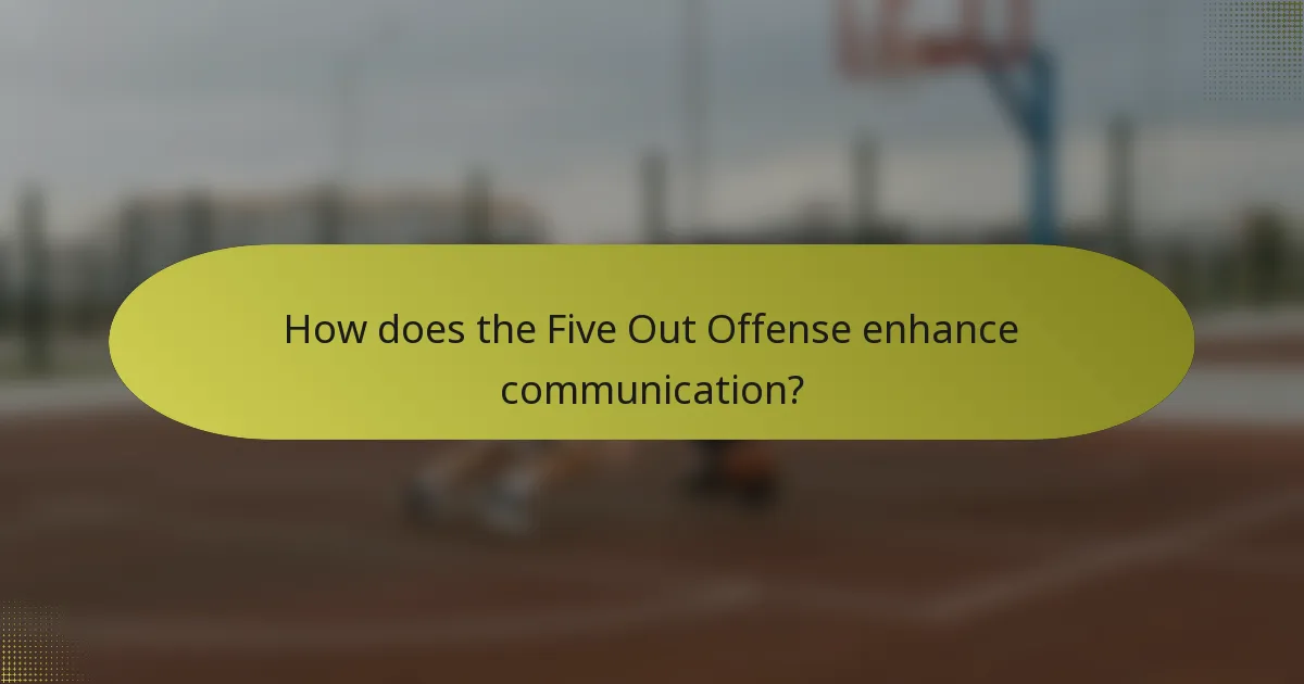 How does the Five Out Offense enhance communication?