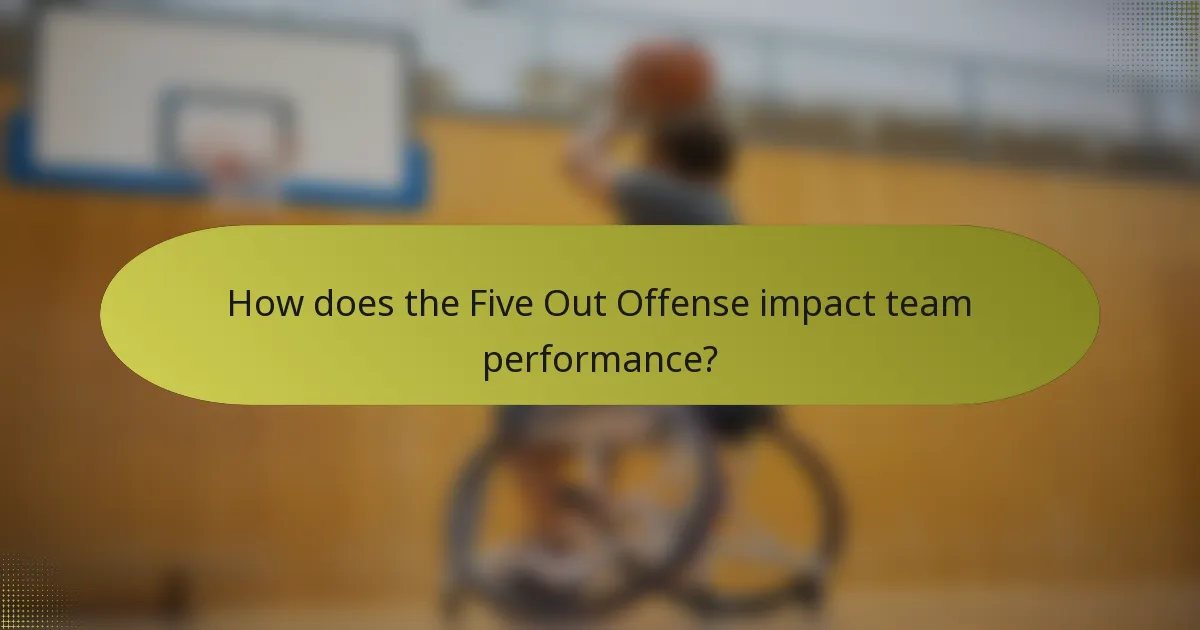 How does the Five Out Offense impact team performance?