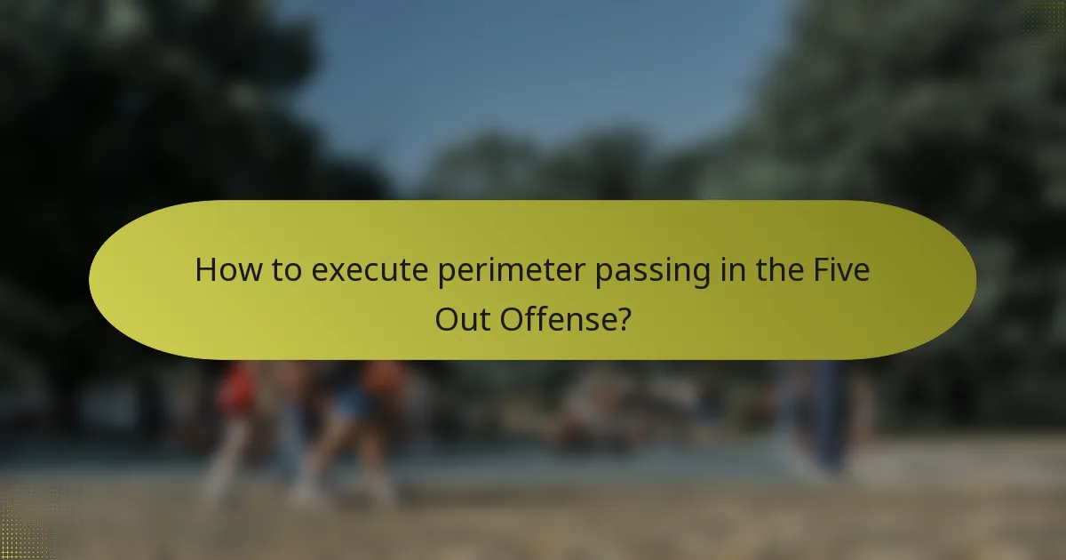 How to execute perimeter passing in the Five Out Offense?