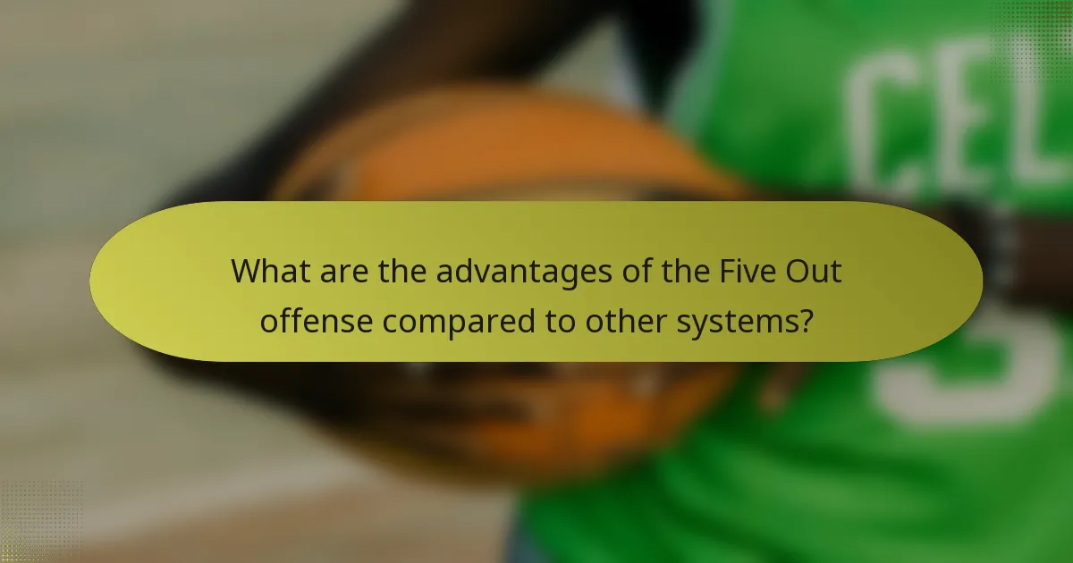 What are the advantages of the Five Out offense compared to other systems?
