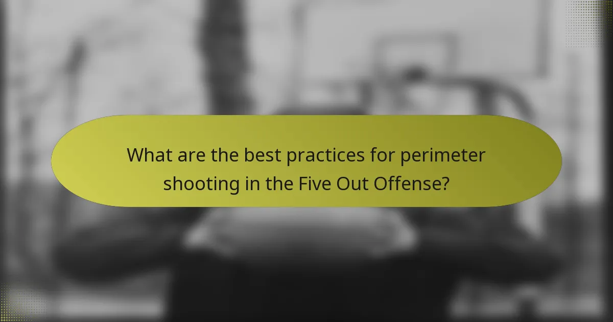 What are the best practices for perimeter shooting in the Five Out Offense?