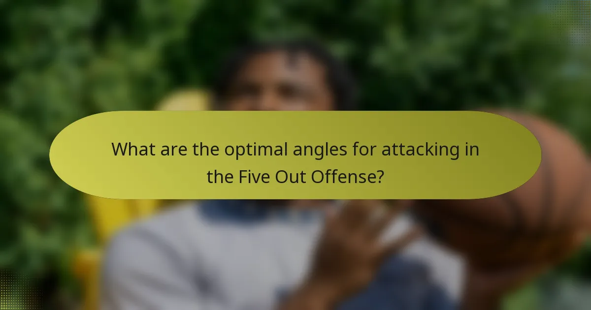 What are the optimal angles for attacking in the Five Out Offense?
