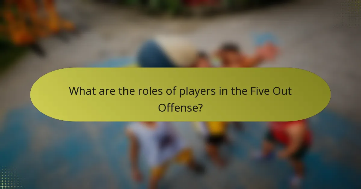 What are the roles of players in the Five Out Offense?