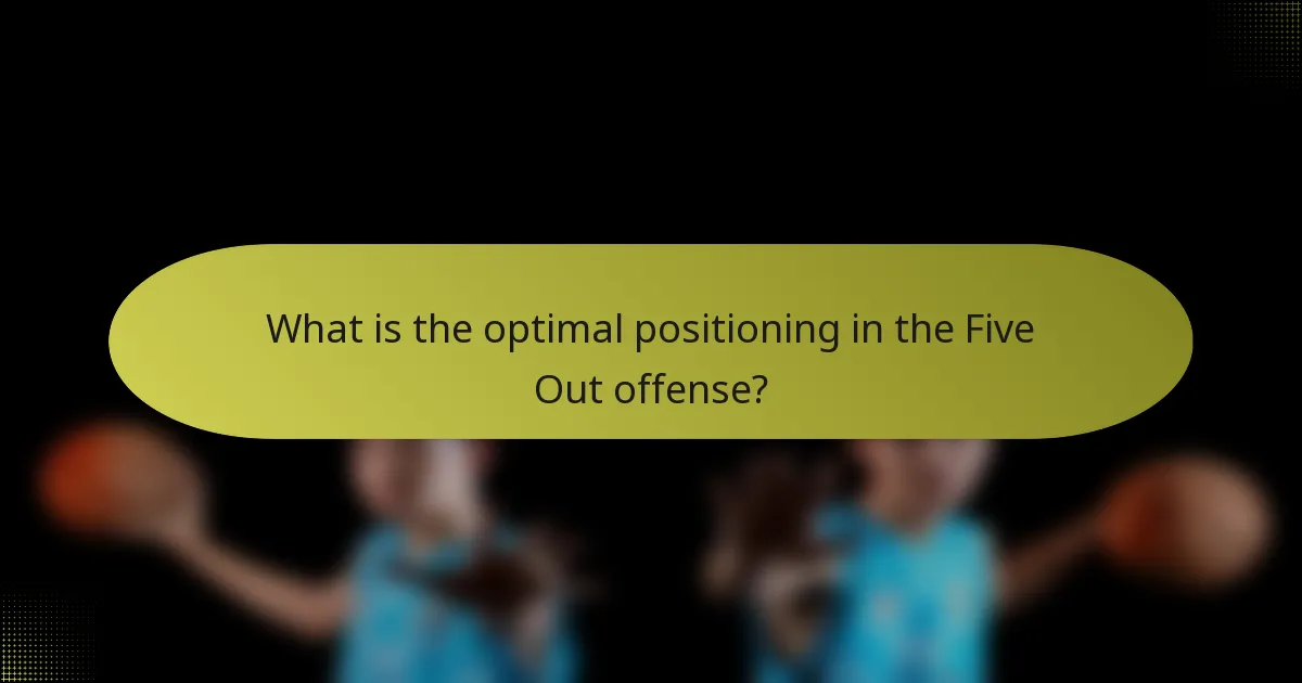 What is the optimal positioning in the Five Out offense?