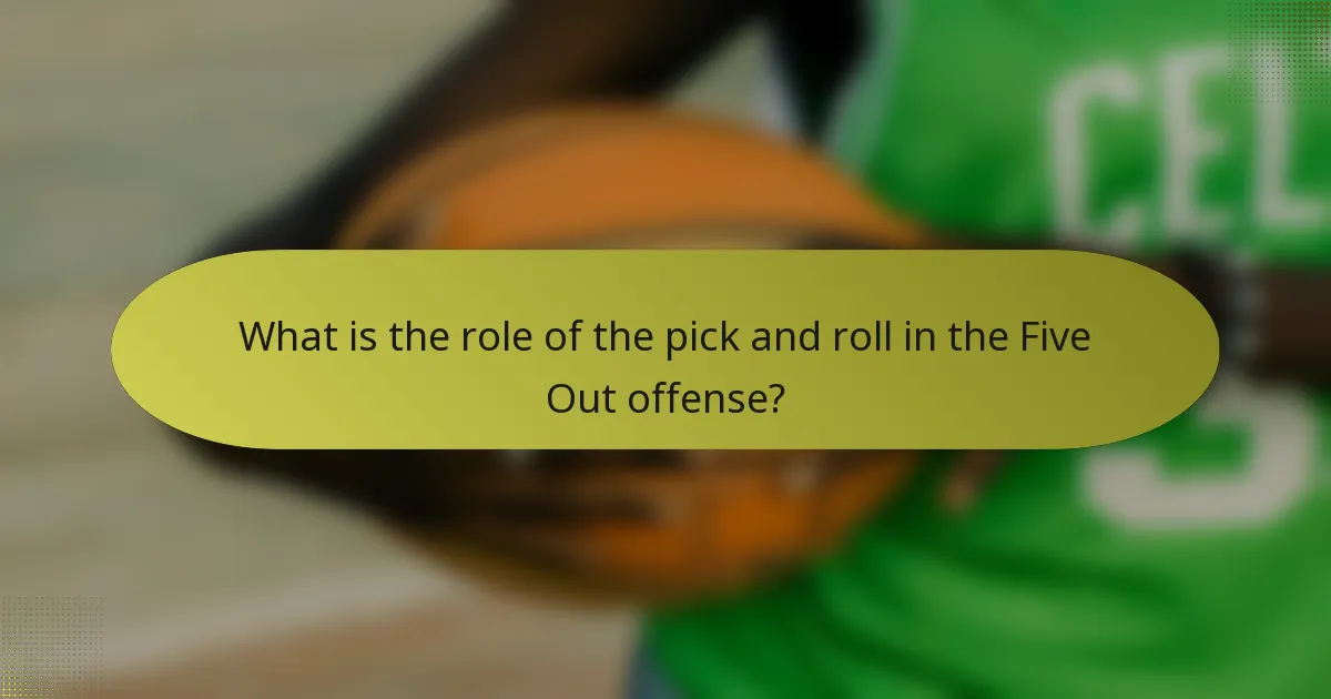 What is the role of the pick and roll in the Five Out offense?